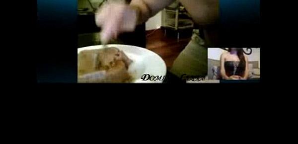  I humiliated submissive eating dog food Dominacion Webcam